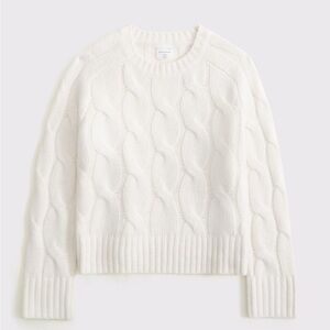 Abercrombie Kids White Cable Knit Sweater